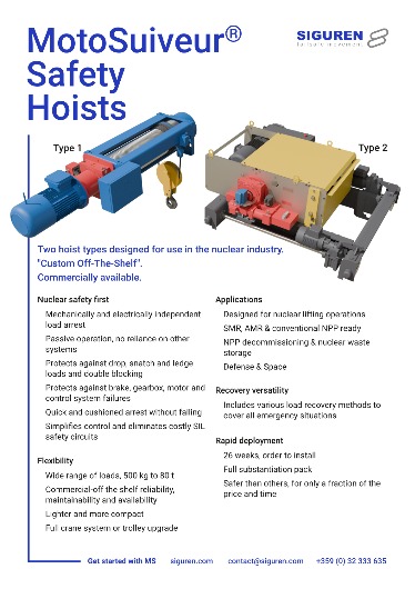 MotoSuiveur Hoists Brochure 2025